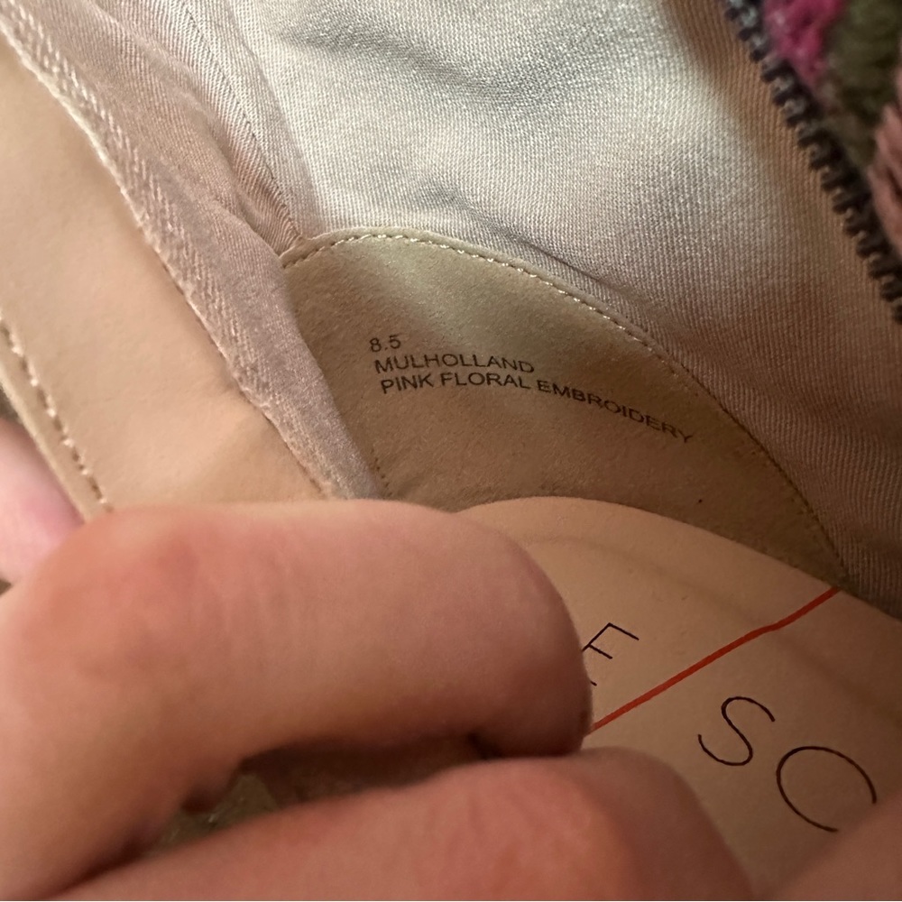 Sole Society Floral Embroidered Ankle Boots - Black and Pink - Picture 2 of 7